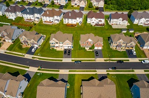 aerial photo residential upscale homes in Brookside Delaware USA | hoa management company