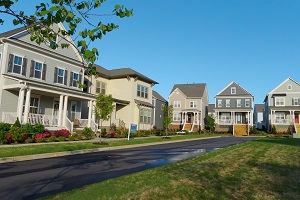 houses in a suburban neighborhood street | remote management for HOA