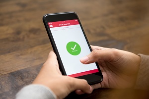 successful online payment confirmation sign appears on smartphone screen | pay hoa dues online